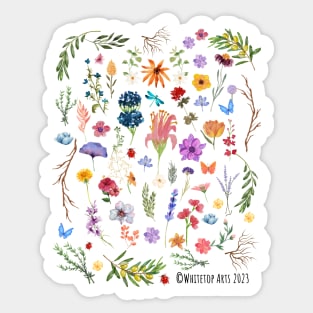 Floral Delight Original Design Sticker